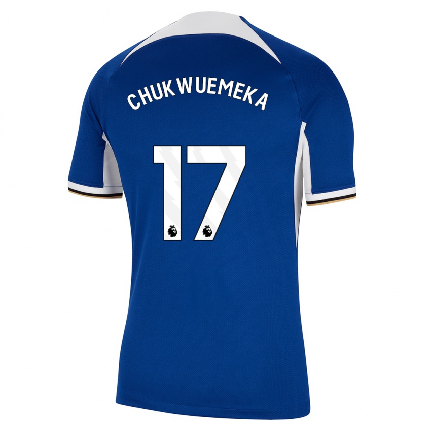 Enfant Maillot Carney Chukwuemeka #17 Bleu Tenues Domicile 2023/24 T-Shirt Suisse