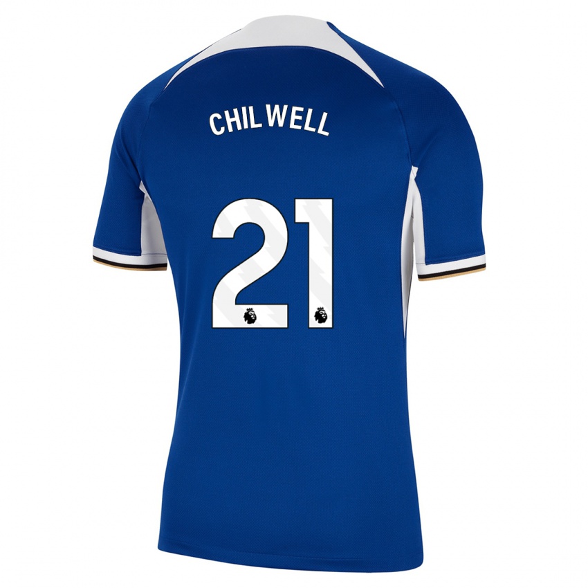 Enfant Maillot Ben Chilwell #21 Bleu Tenues Domicile 2023/24 T-Shirt Suisse