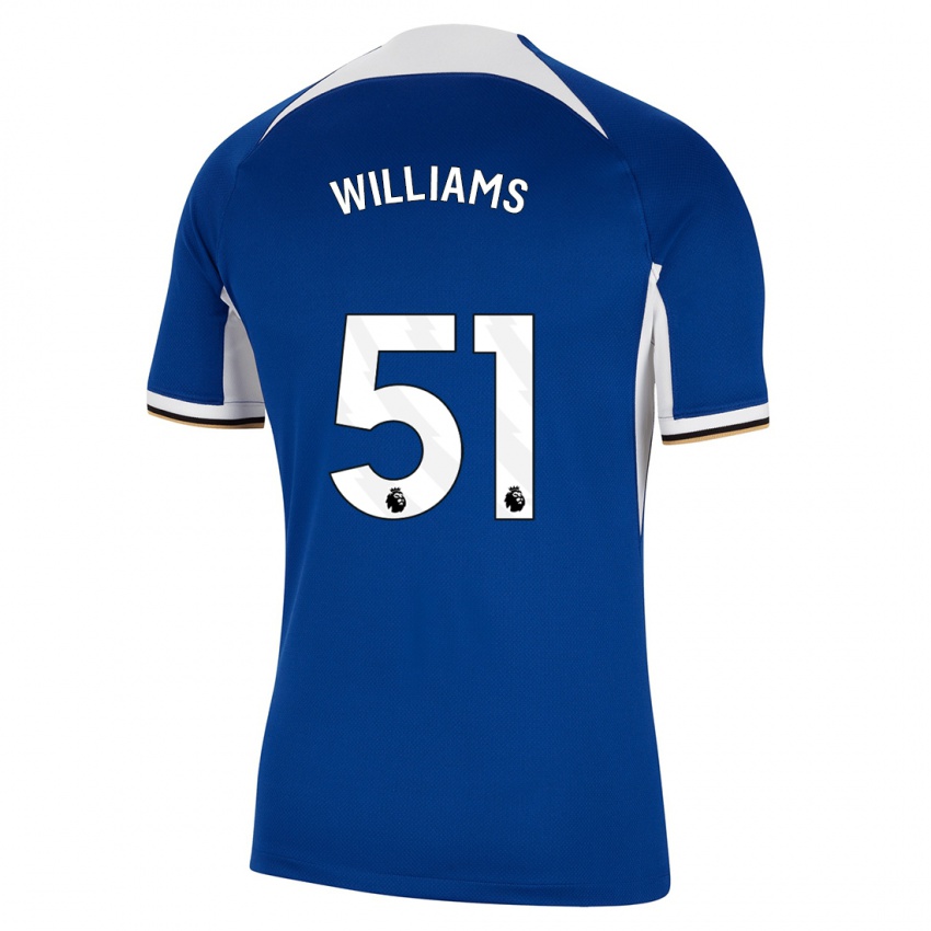 Enfant Maillot Dylan Williams #51 Bleu Tenues Domicile 2023/24 T-Shirt Suisse