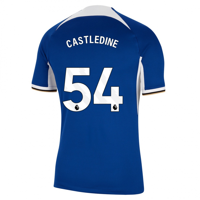 Kinder Leo Castledine #54 Blau Heimtrikot Trikot 2023/24 T-Shirt Schweiz