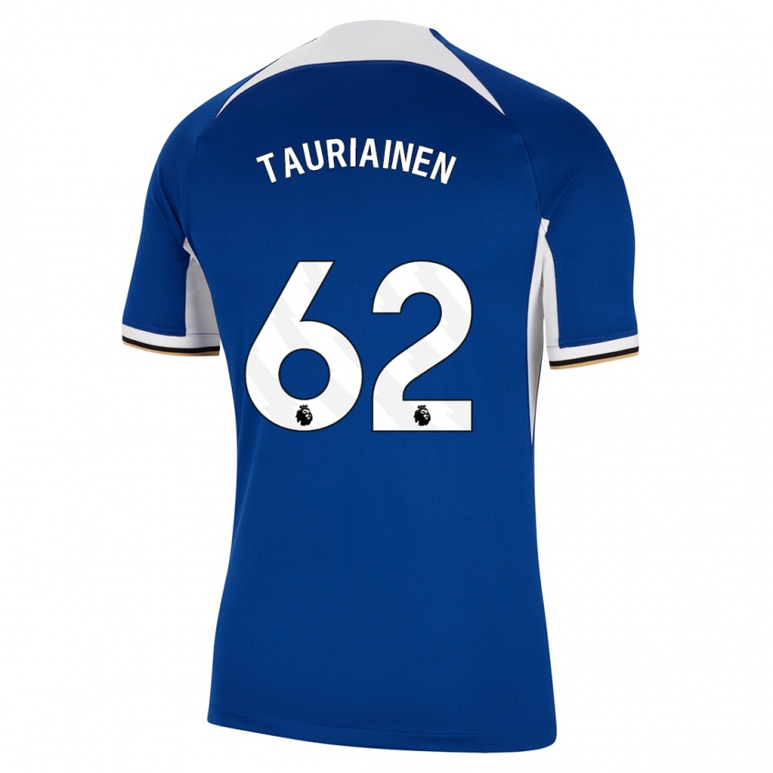 Enfant Maillot Jimi Tauriainen #62 Bleu Tenues Domicile 2023/24 T-Shirt Suisse