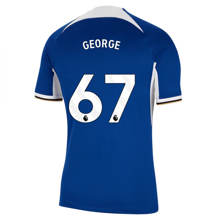 Enfant Maillot Tyrique George #67 Bleu Tenues Domicile 2023/24 T-Shirt Suisse