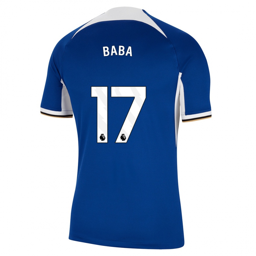 Enfant Maillot Abdul-Rahman Baba #17 Bleu Tenues Domicile 2023/24 T-Shirt Suisse