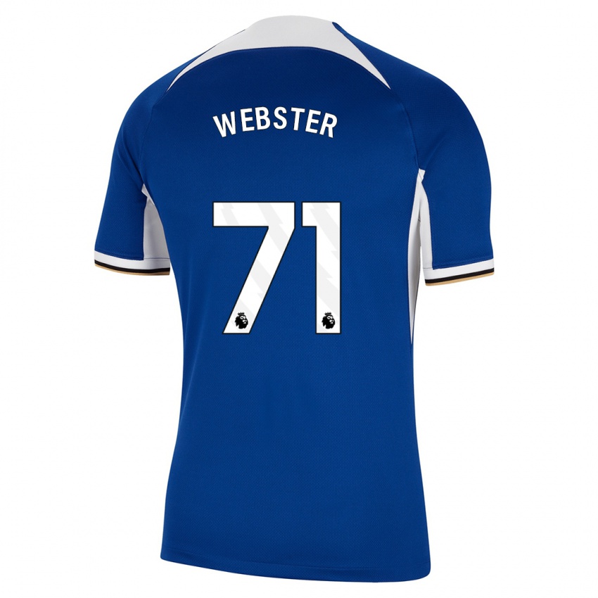 Enfant Maillot Charlie Webster #71 Bleu Tenues Domicile 2023/24 T-Shirt Suisse