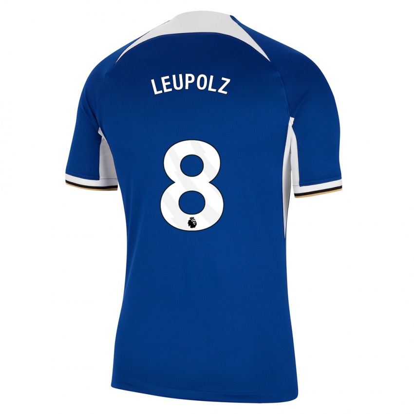 Enfant Maillot Melanie Leupolz #8 Bleu Tenues Domicile 2023/24 T-Shirt Suisse