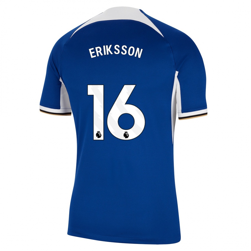 Enfant Maillot Magdalena Eriksson #16 Bleu Tenues Domicile 2023/24 T-Shirt Suisse