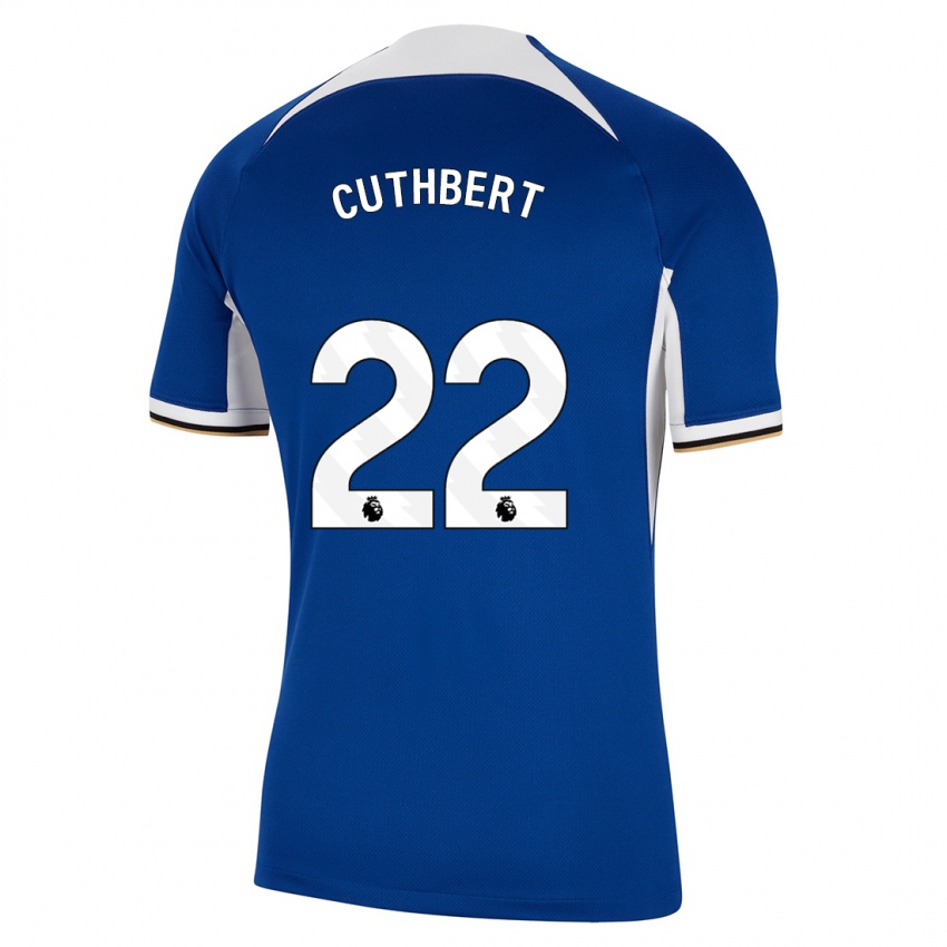 Enfant Maillot Erin Cuthbert #22 Bleu Tenues Domicile 2023/24 T-Shirt Suisse