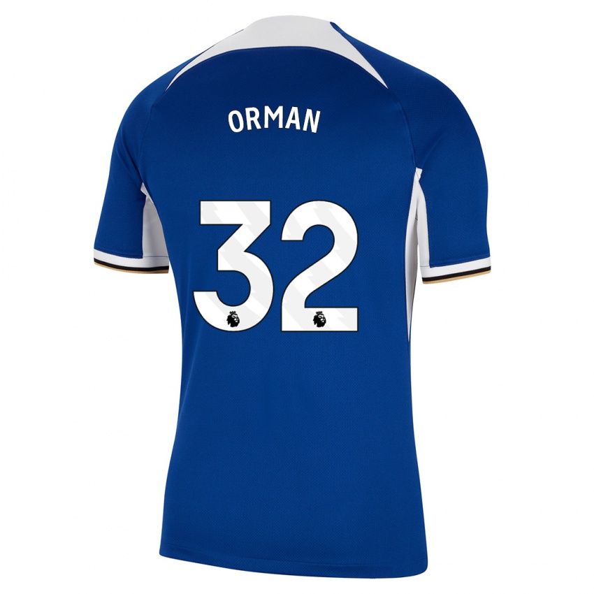 Enfant Maillot Emily Orman #32 Bleu Tenues Domicile 2023/24 T-Shirt Suisse