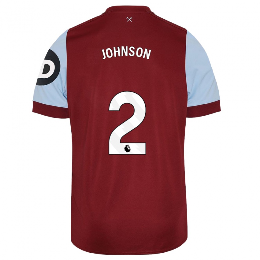 Enfant Maillot Ben Johnson #2 Bordeaux Tenues Domicile 2023/24 T-Shirt Suisse