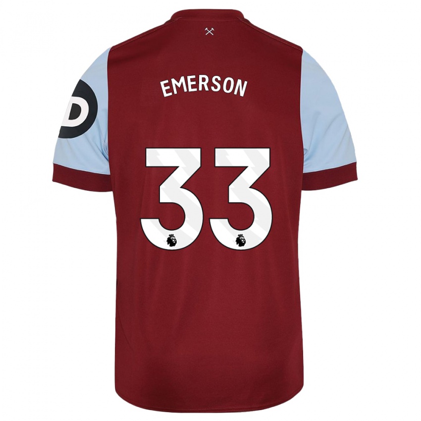 Enfant Maillot Emerson Palmieri #33 Bordeaux Tenues Domicile 2023/24 T-Shirt Suisse