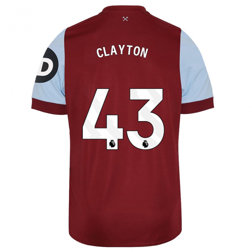 Enfant Maillot Regan Clayton #43 Bordeaux Tenues Domicile 2023/24 T-Shirt Suisse