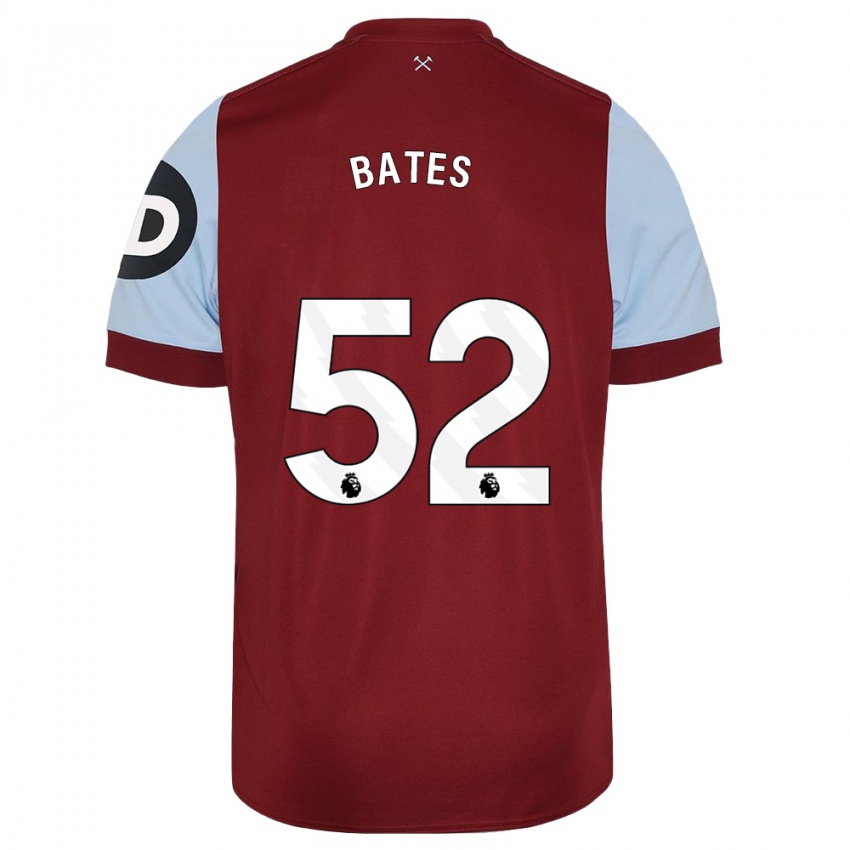 Enfant Maillot Billy Bates #52 Bordeaux Tenues Domicile 2023/24 T-Shirt Suisse