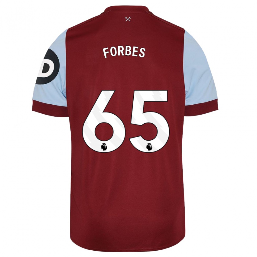 Enfant Maillot Michael Forbes #65 Bordeaux Tenues Domicile 2023/24 T-Shirt Suisse