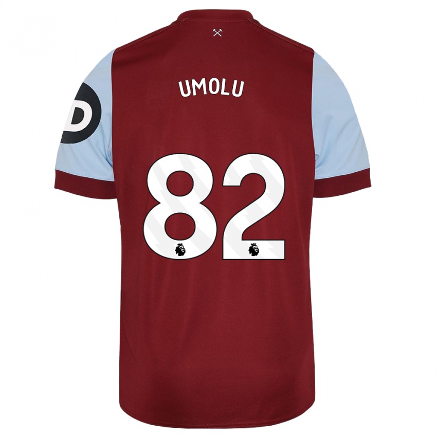 Enfant Maillot Jemiah Umolu #82 Bordeaux Tenues Domicile 2023/24 T-Shirt Suisse