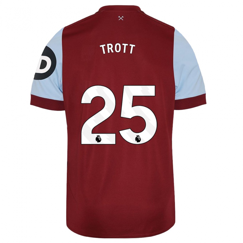 Enfant Maillot Nathan Trott #25 Bordeaux Tenues Domicile 2023/24 T-Shirt Suisse