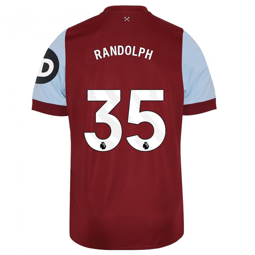 Enfant Maillot Darren Randolph #35 Bordeaux Tenues Domicile 2023/24 T-Shirt Suisse