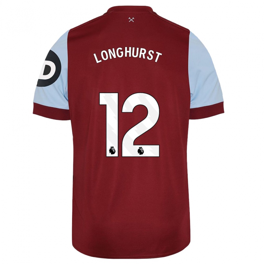 Kinder Kate Longhurst #12 Kastanienbraun Heimtrikot Trikot 2023/24 T-Shirt Schweiz