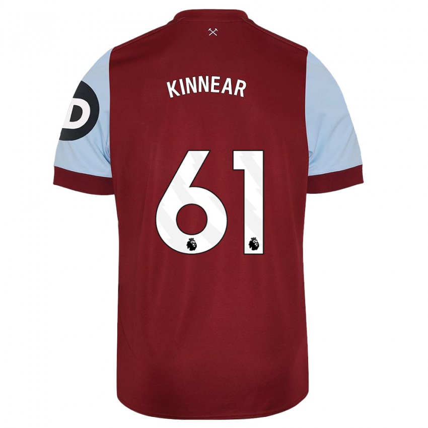 Enfant Maillot Brian Kinnear #61 Bordeaux Tenues Domicile 2023/24 T-Shirt Suisse