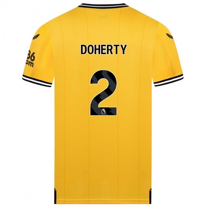 Enfant Maillot Matt Doherty #2 Jaune Tenues Domicile 2023/24 T-Shirt Suisse