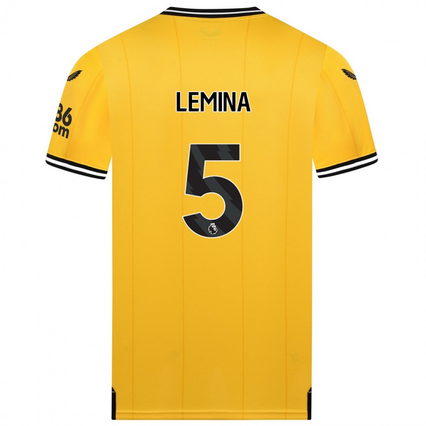 Kinder Mario Lemina #5 Gelb Heimtrikot Trikot 2023/24 T-Shirt Schweiz