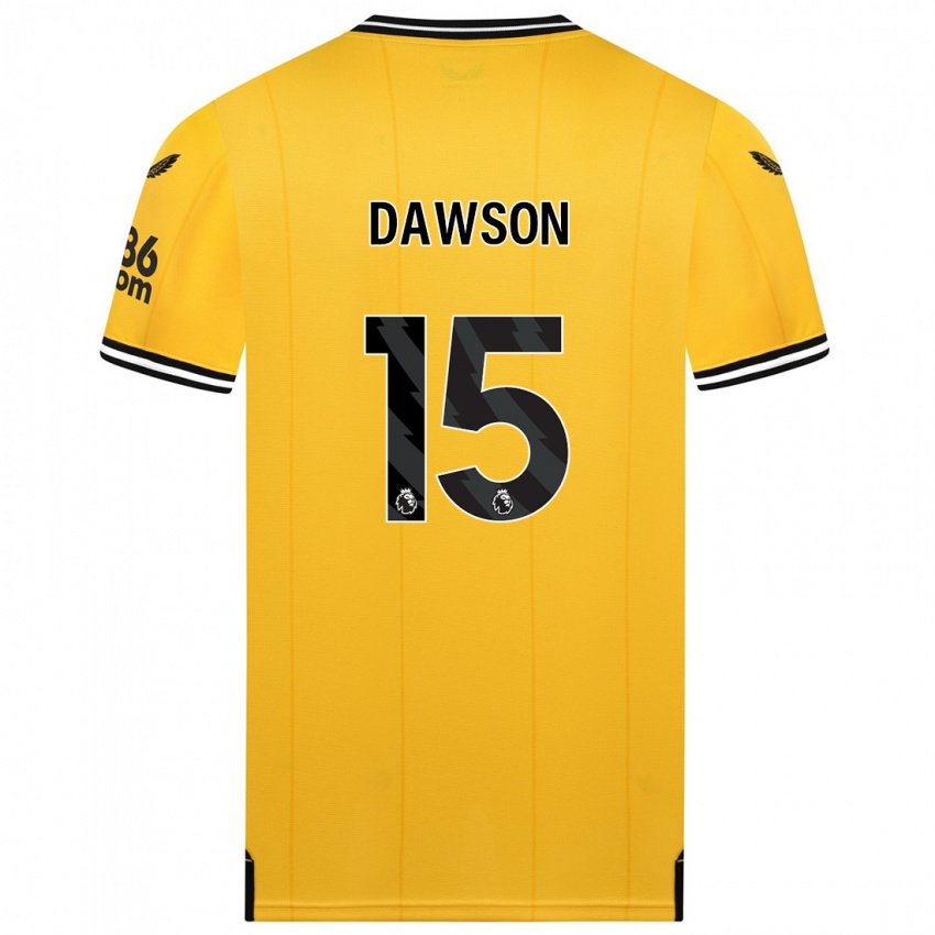 Enfant Maillot Craig Dawson #15 Jaune Tenues Domicile 2023/24 T-Shirt Suisse