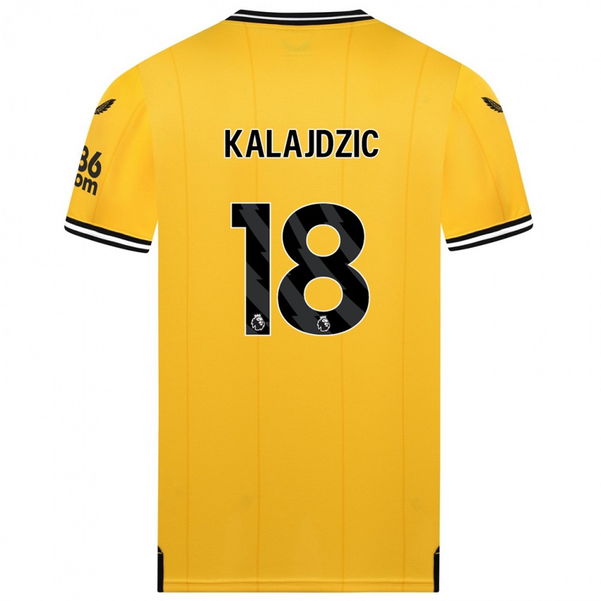 Kinder Sasa Kalajdzic #18 Gelb Heimtrikot Trikot 2023/24 T-Shirt Schweiz