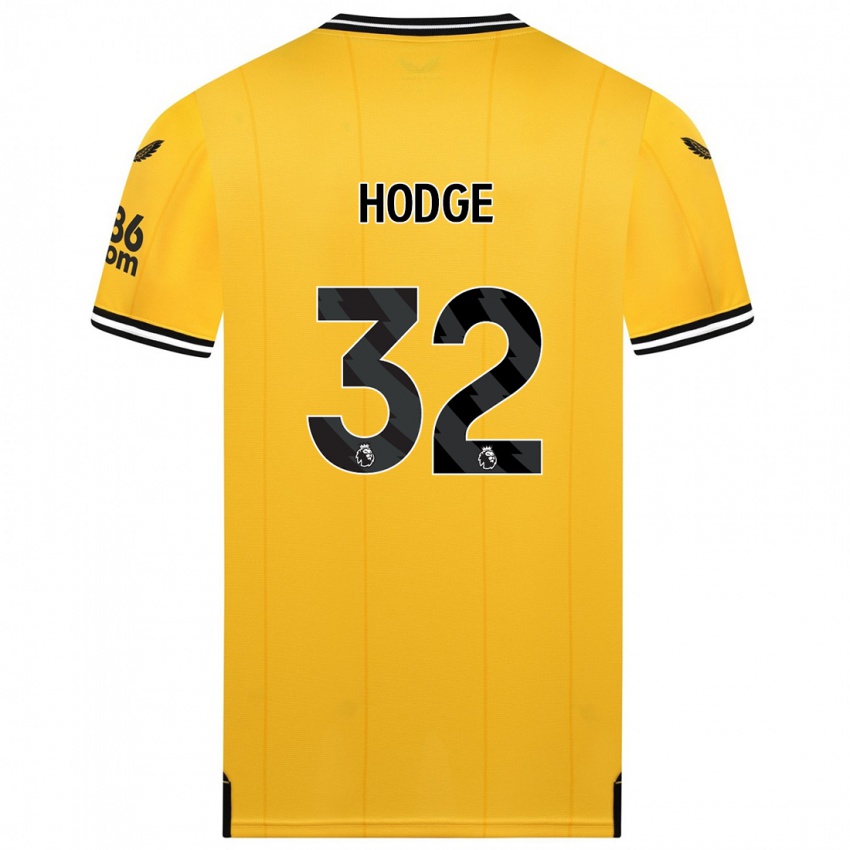 Enfant Maillot Joe Hodge #32 Jaune Tenues Domicile 2023/24 T-Shirt Suisse