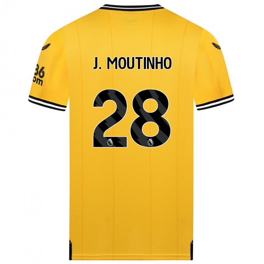 Enfant Maillot Joao Moutinho #28 Jaune Tenues Domicile 2023/24 T-Shirt Suisse