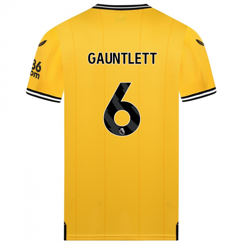 Kinder Maz Gauntlett #6 Gelb Heimtrikot Trikot 2023/24 T-Shirt Schweiz