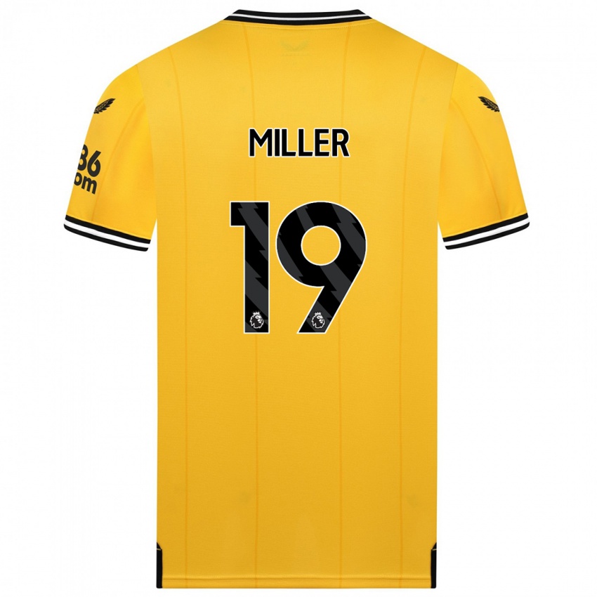 Enfant Maillot Ali Miller #19 Jaune Tenues Domicile 2023/24 T-Shirt Suisse