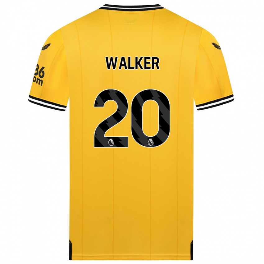 Enfant Maillot Lowri Walker #20 Jaune Tenues Domicile 2023/24 T-Shirt Suisse