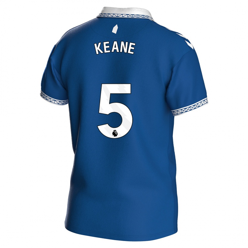 Enfant Maillot Michael Keane #5 Bleu Royal Tenues Domicile 2023/24 T-Shirt Suisse