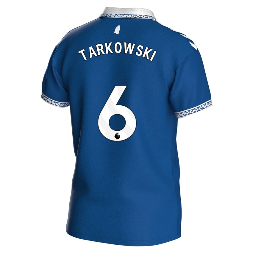Enfant Maillot James Tarkowski #6 Bleu Royal Tenues Domicile 2023/24 T-Shirt Suisse