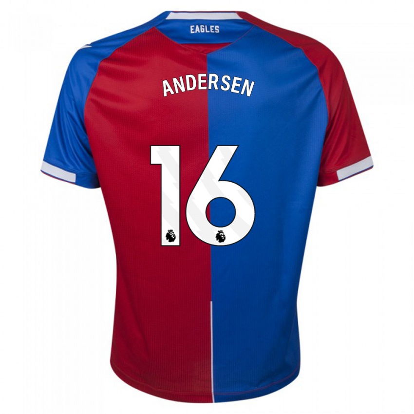 Kinder Joachim Andersen #16 Rot Blau Heimtrikot Trikot 2023/24 T-Shirt Schweiz