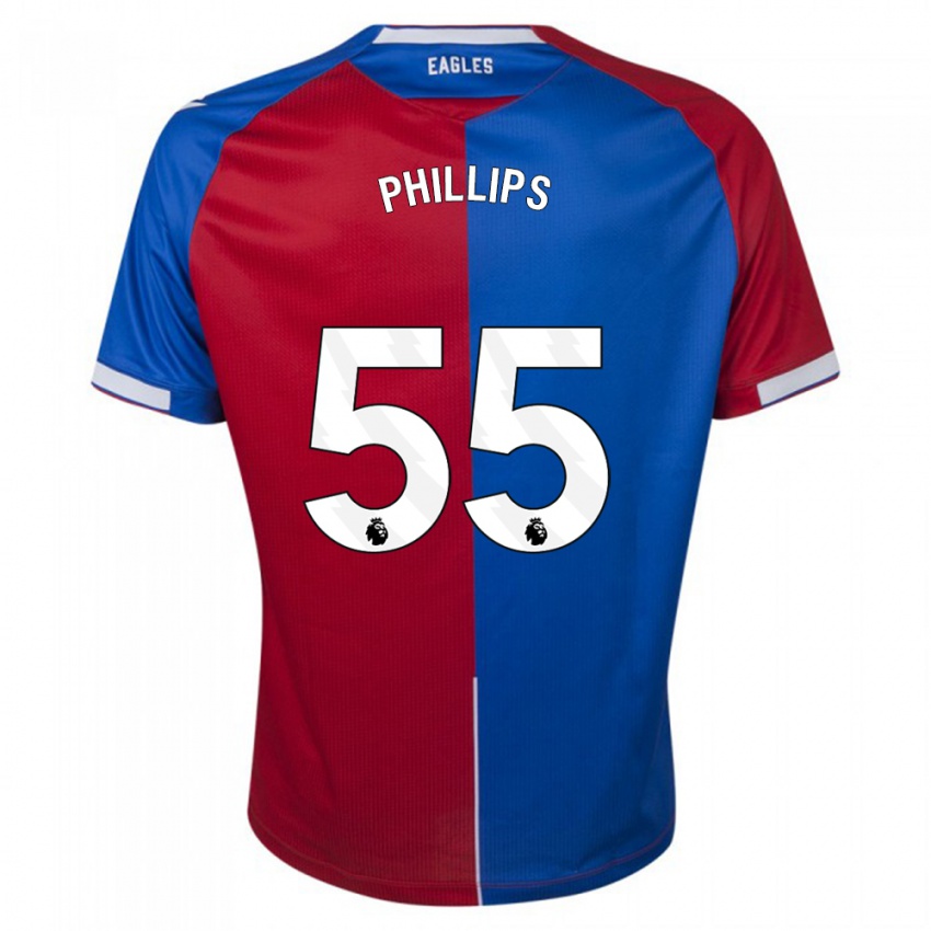 Enfant Maillot Killian Phillips #55 Rouge Bleu Tenues Domicile 2023/24 T-Shirt Suisse