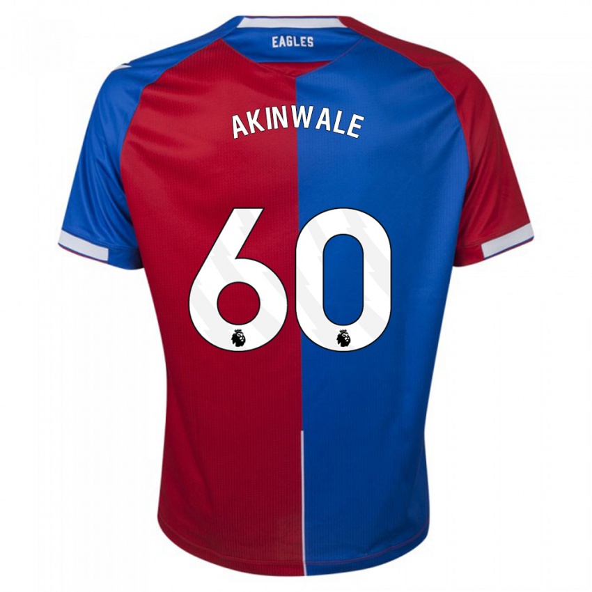 Enfant Maillot Victor Akinwale #60 Rouge Bleu Tenues Domicile 2023/24 T-Shirt Suisse
