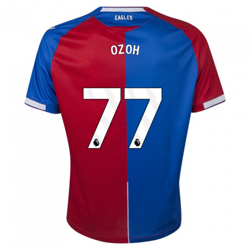 Enfant Maillot David Ozoh #77 Rouge Bleu Tenues Domicile 2023/24 T-Shirt Suisse