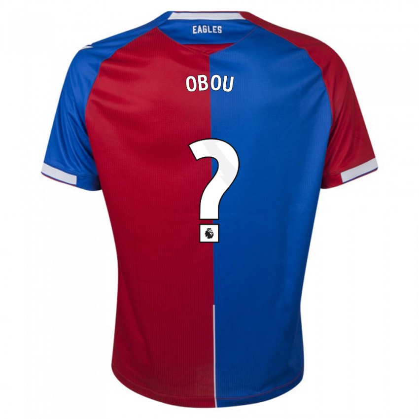 Enfant Maillot David Obou #0 Rouge Bleu Tenues Domicile 2023/24 T-Shirt Suisse