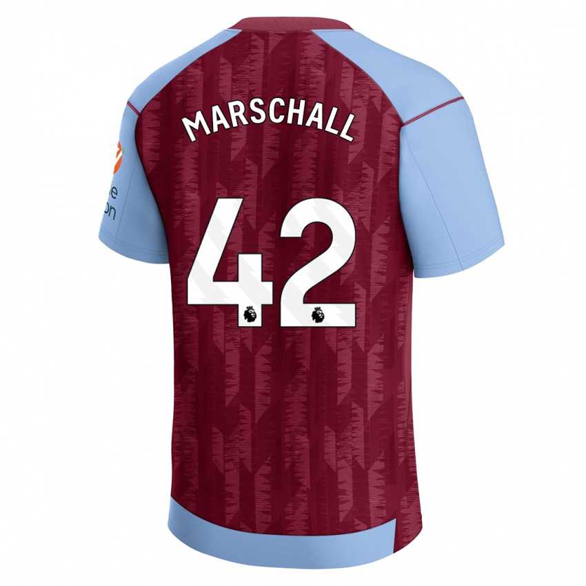 Enfant Maillot Filip Marschall #42 Bleu Bordeaux Tenues Domicile 2023/24 T-Shirt Suisse