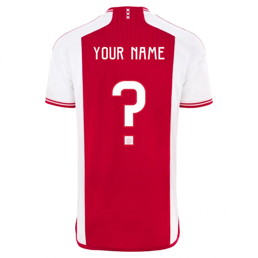 Enfant Maillot Votre Nom #0 Rouge Blanc Tenues Domicile 2023/24 T-Shirt Suisse