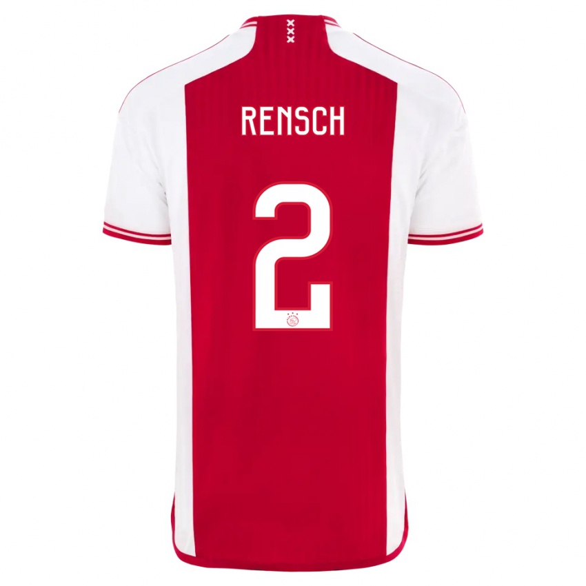 Enfant Maillot Devyne Rensch #2 Rouge Blanc Tenues Domicile 2023/24 T-Shirt Suisse