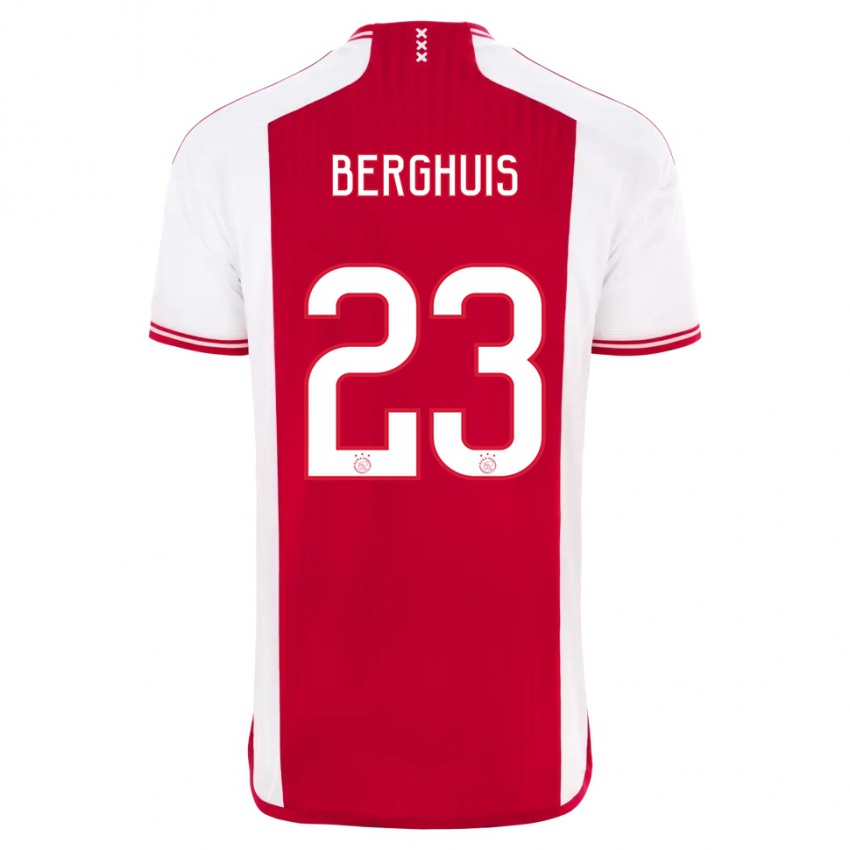 Enfant Maillot Steven Berghuis #23 Rouge Blanc Tenues Domicile 2023/24 T-Shirt Suisse