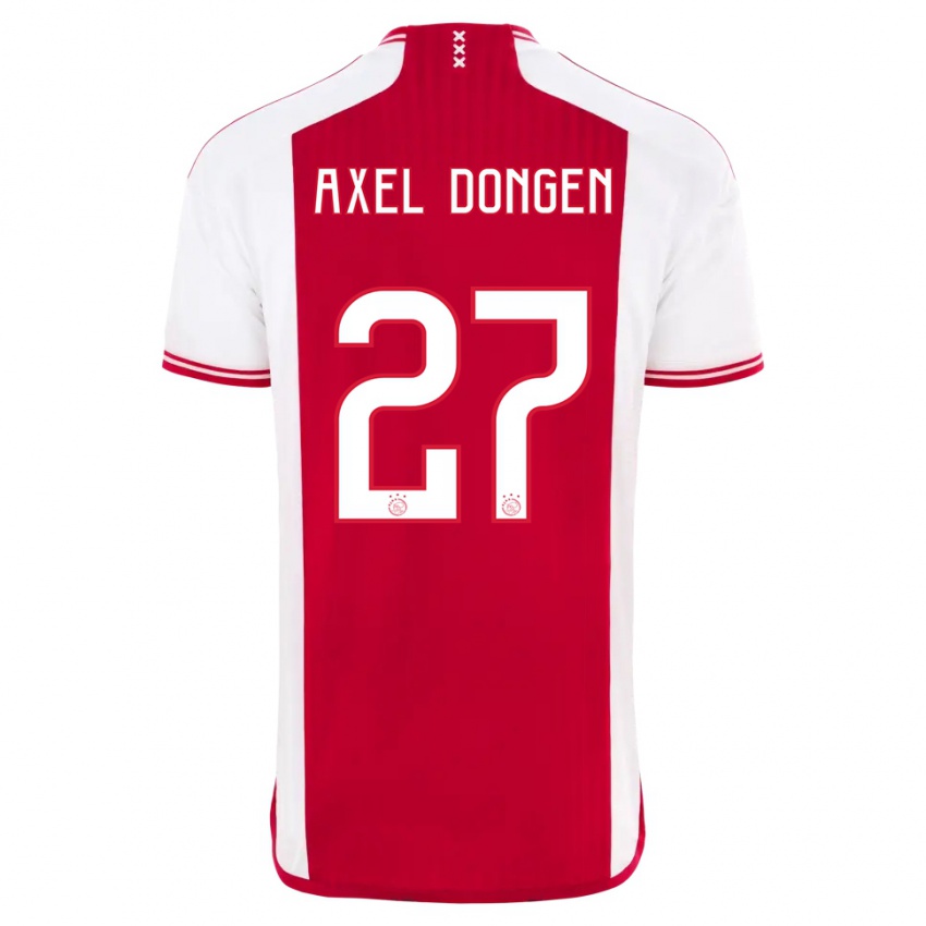 Enfant Maillot Amourricho Van Axel Dongen #27 Rouge Blanc Tenues Domicile 2023/24 T-Shirt Suisse