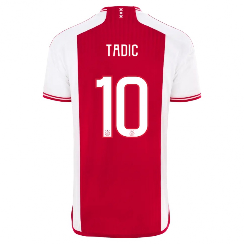 Enfant Maillot Dusan Tadic #10 Rouge Blanc Tenues Domicile 2023/24 T-Shirt Suisse