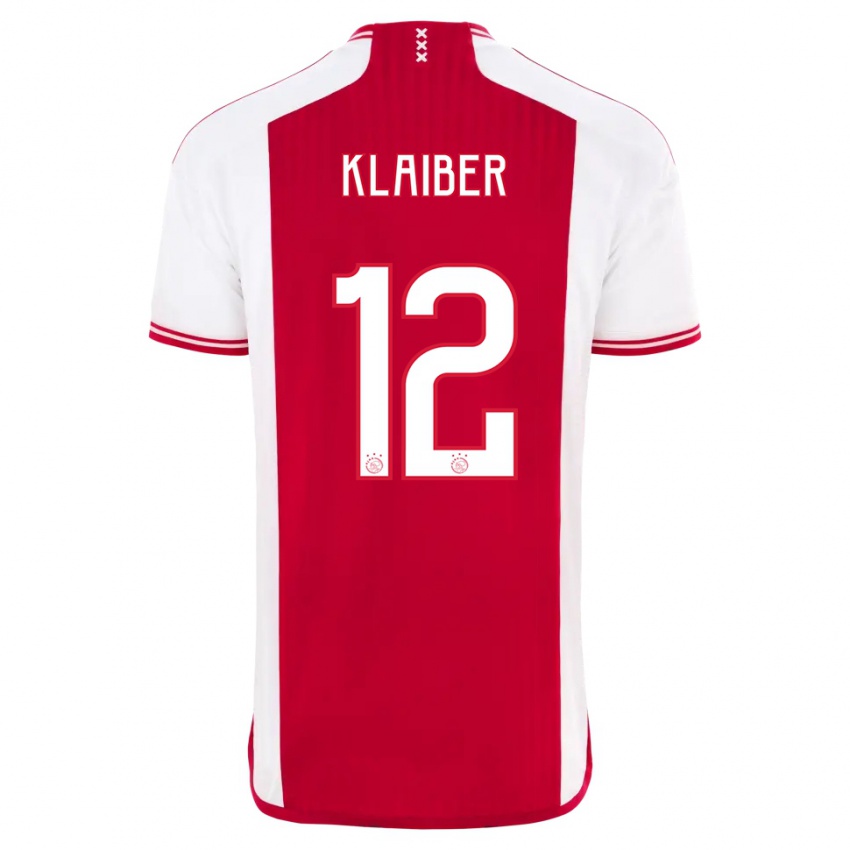 Enfant Maillot Sean Klaiber #12 Rouge Blanc Tenues Domicile 2023/24 T-Shirt Suisse