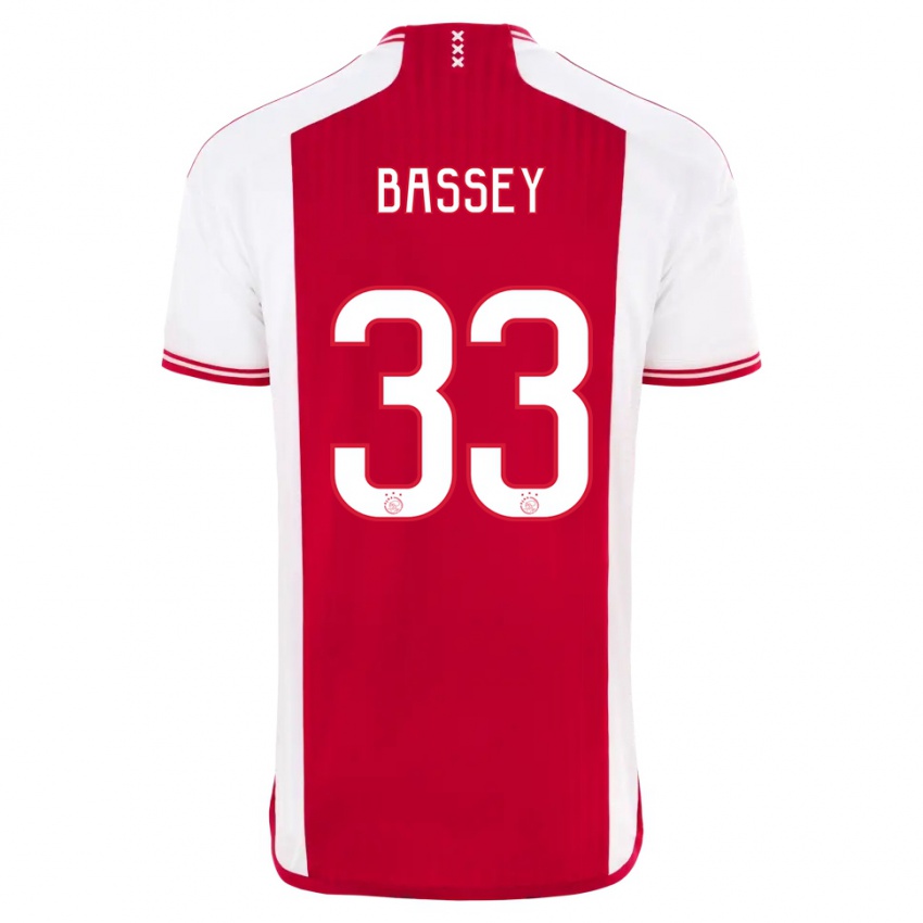 Enfant Maillot Calvin Bassey #33 Rouge Blanc Tenues Domicile 2023/24 T-Shirt Suisse
