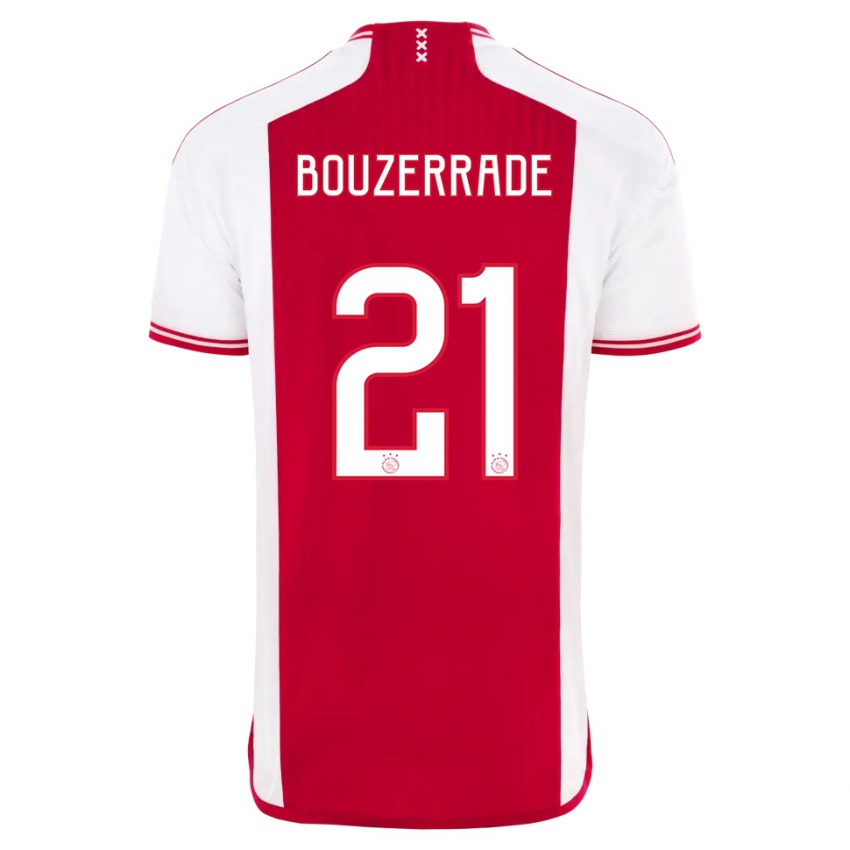 Enfant Maillot Zaina Bouzerrade #21 Rouge Blanc Tenues Domicile 2023/24 T-Shirt Suisse