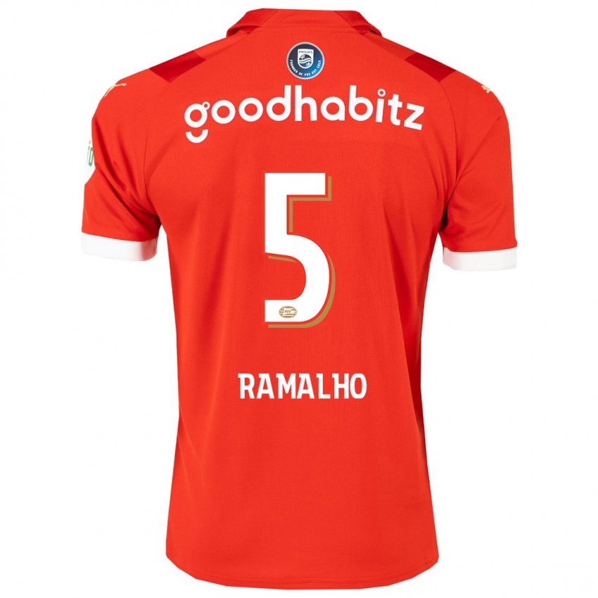 Enfant Maillot Andre Ramalho #5 Rouge Tenues Domicile 2023/24 T-Shirt Suisse