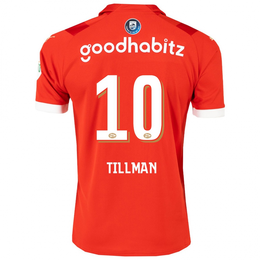 Enfant Maillot Malik Tillman #10 Rouge Tenues Domicile 2023/24 T-Shirt Suisse