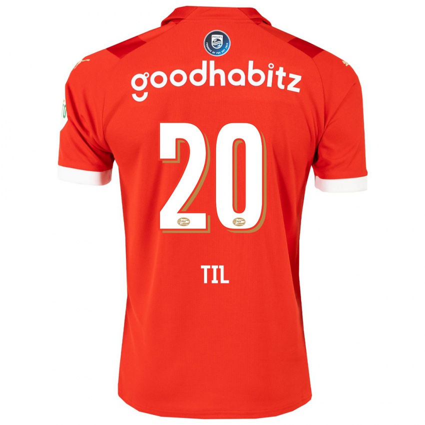 Enfant Maillot Guus Til #20 Rouge Tenues Domicile 2023/24 T-Shirt Suisse